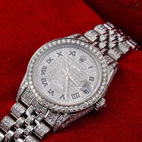 silver diamond rolex watches for sale|real diamond rolex watches.